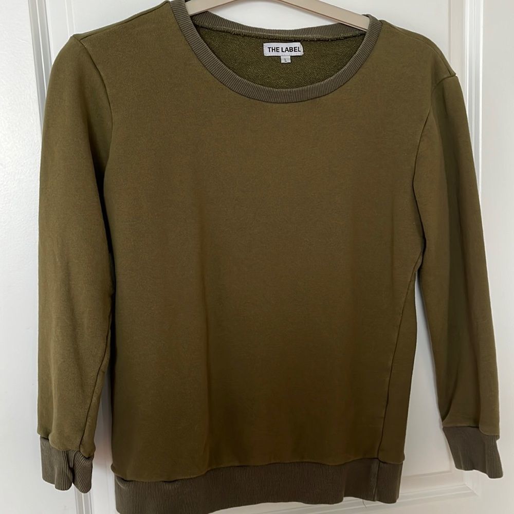 Green fall sweatshirt from the label
